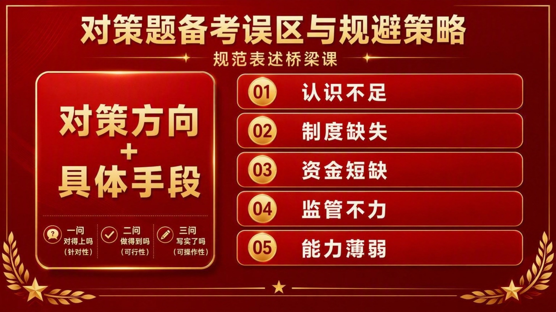 申论对策题八大误区与规避策略 成片封面